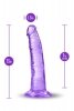 Penis bez jąder dildo żelowe na przyssawce  19 cm